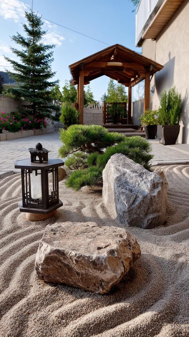 28. Zen Garden with Gravel Paths and Stone Lanterns - photo 2
