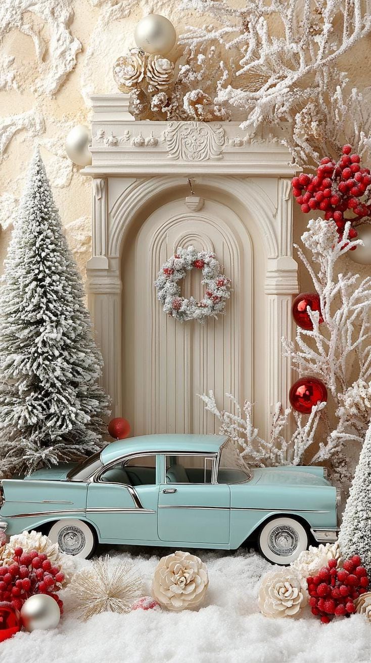 15. Classic car scene with modernist stone houses - photo 2