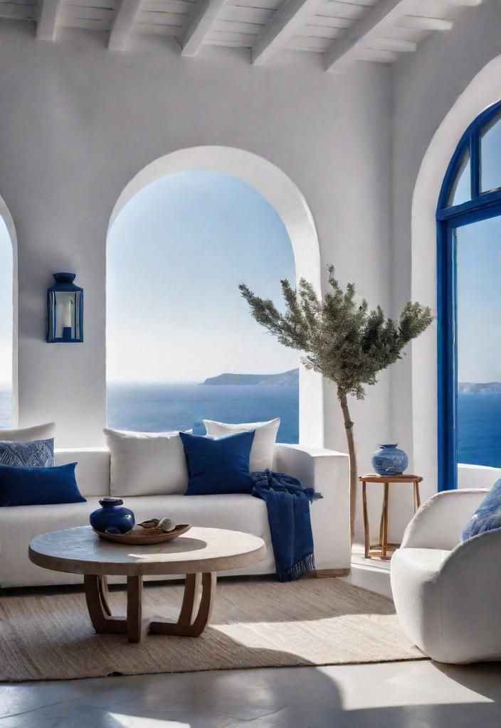 22. Coastal-Inspired Greek Living Room Decor