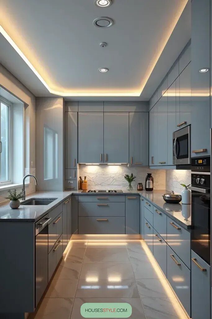 LED Lighting Paired with Gray Cabinets - photo 2