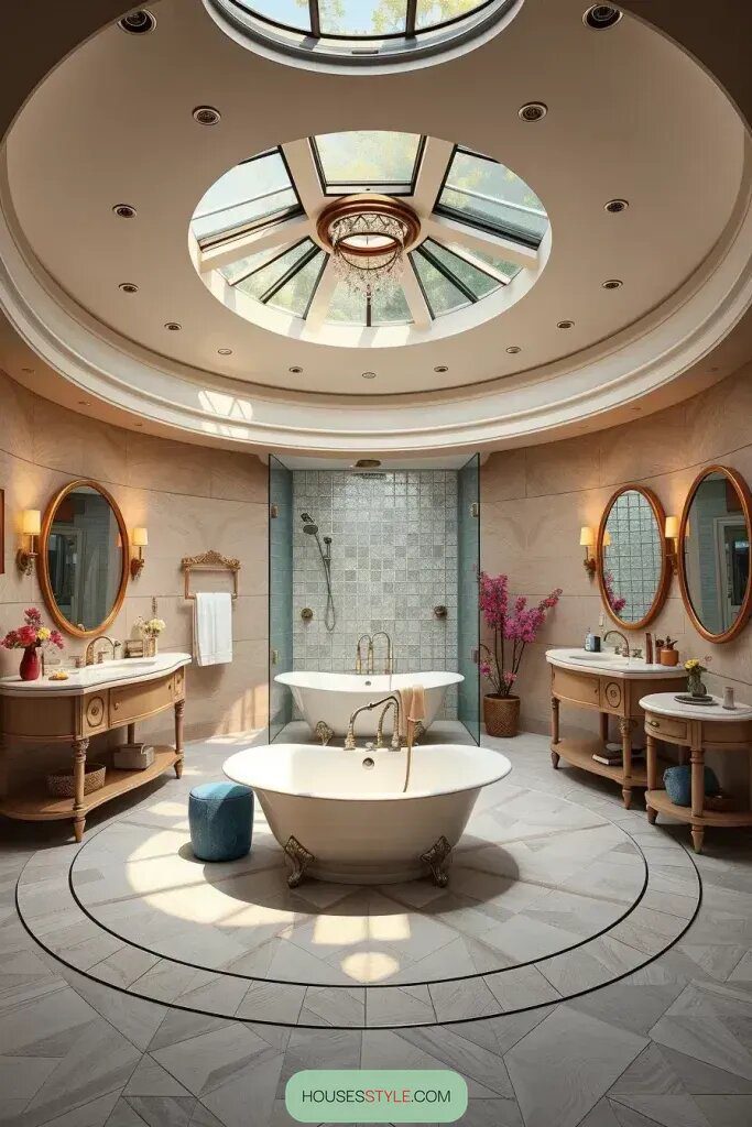 Circular Bathroom Layouts for Better Flow - photo 2