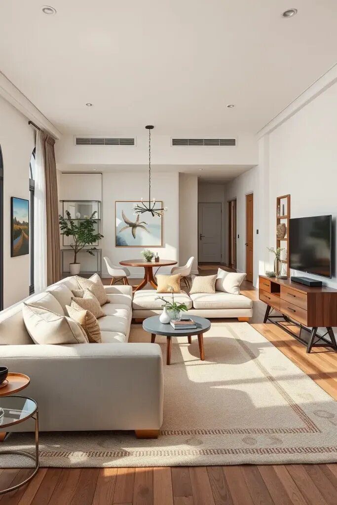 Layouts of a Minimalist Living Room in an Open Floor Plan Set Up - photo 2