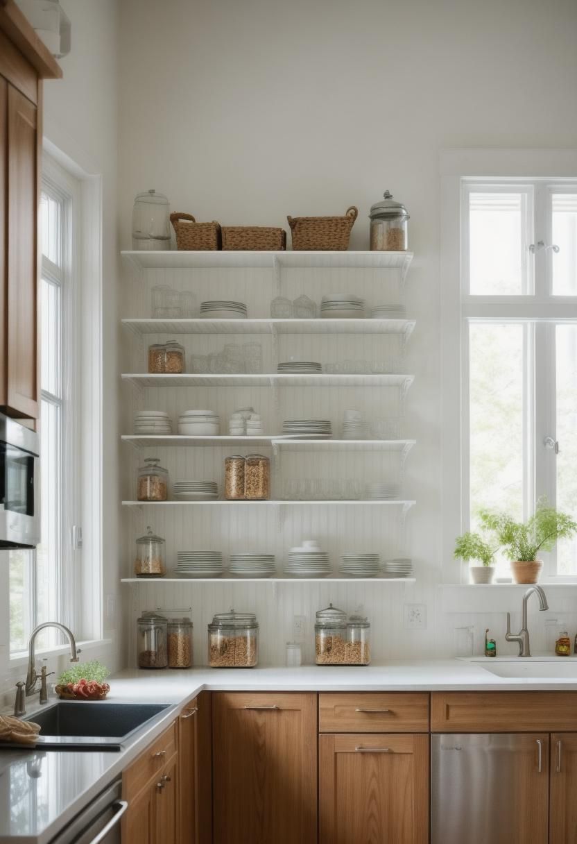 38. A DIY Cabinet Divider Using Rods