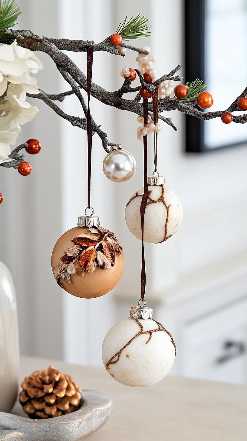 10. Pearl Strand Tree Decor