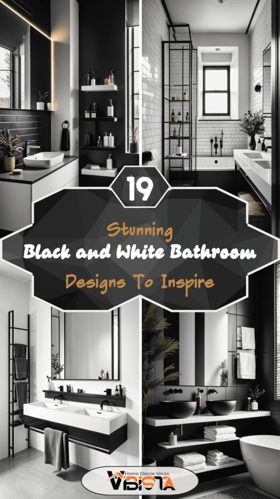 19 Stunning Black and White Bathroom Designs to Inspire You