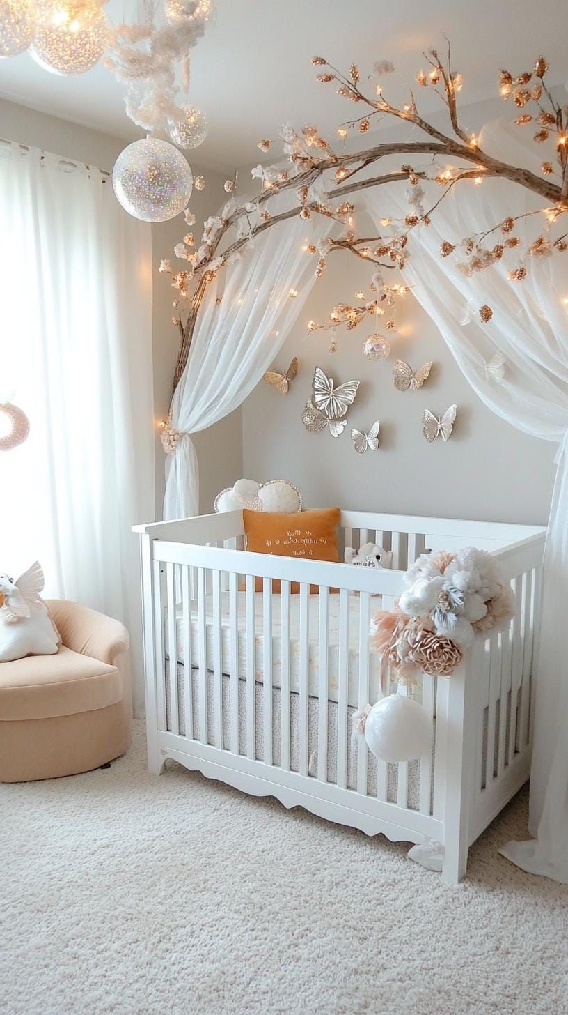 17. Pixie Grove Nursery with Iridescent, Sparkly Touches