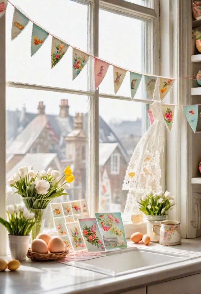 7. Vintage Easter Card Bunting