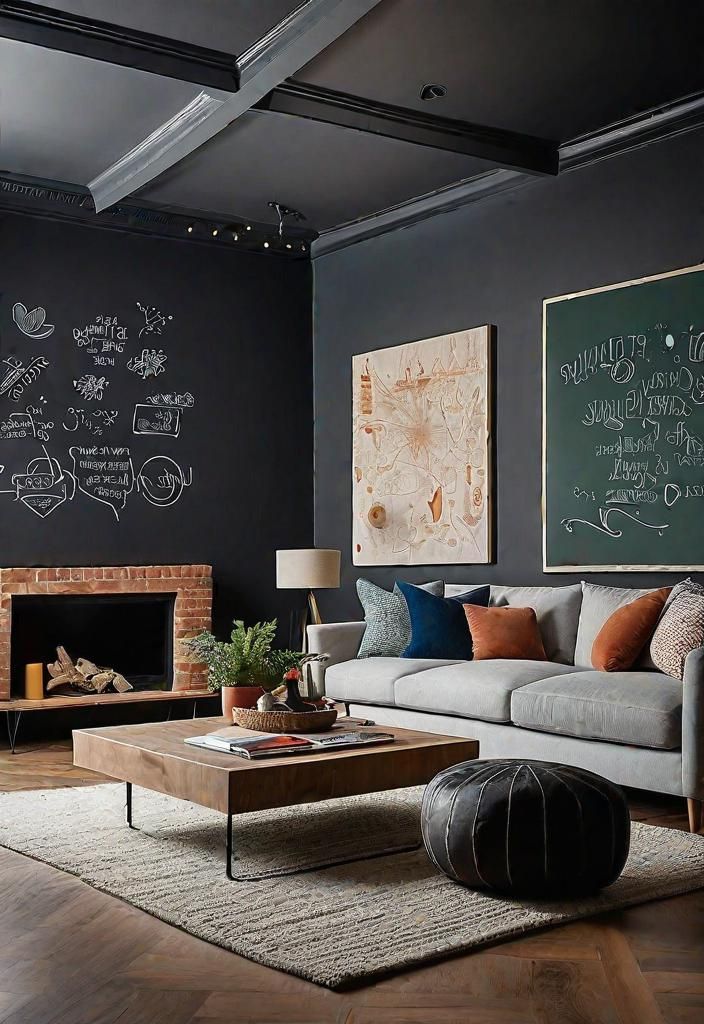 9. Chalkboard Wall for Family Fun
