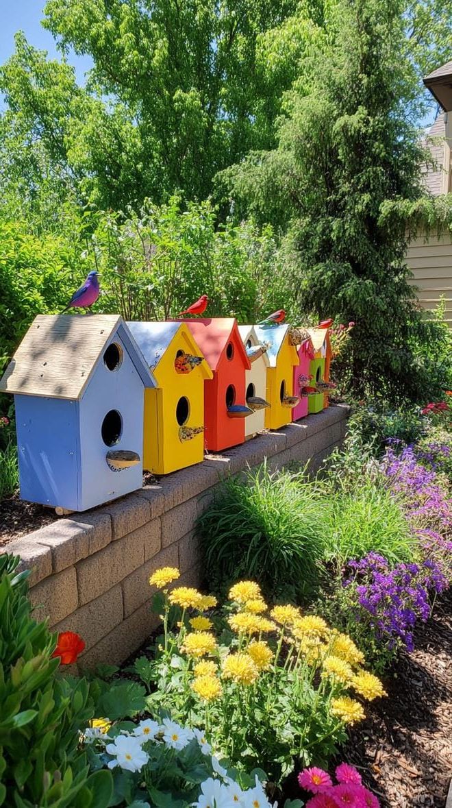 22. Colorful Birdhouse Garden Ideas - photo 3
