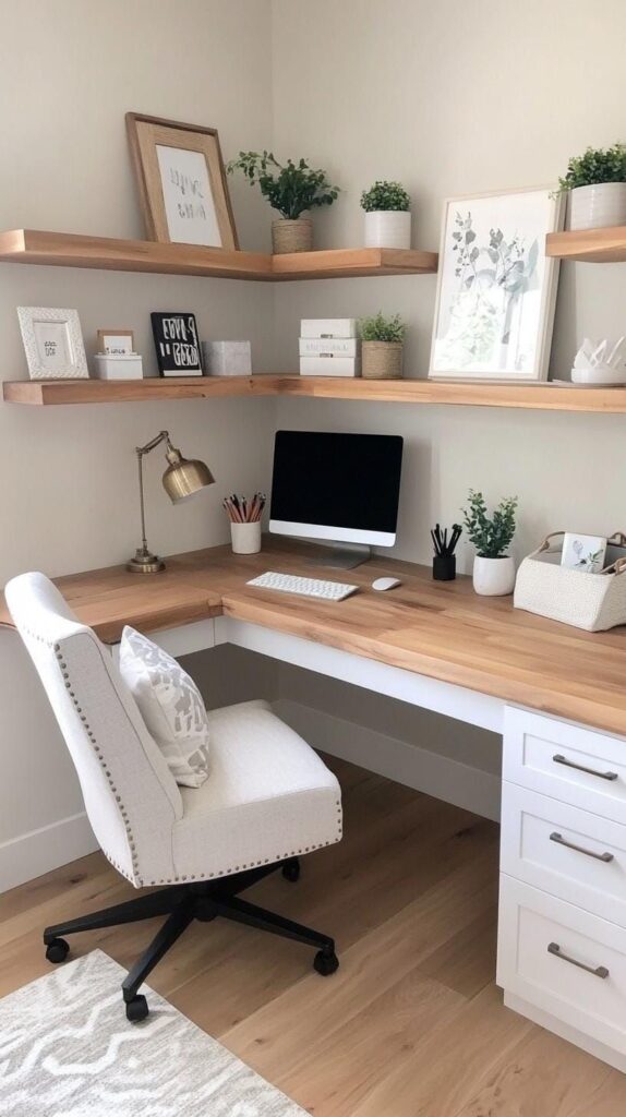 1. Cozy Corner Nook with L-Shaped Desk - photo 4
