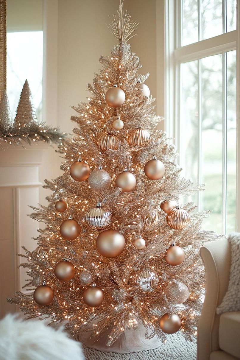 7. Shimmering Champagne Tinsel Garland Ideas - photo 3