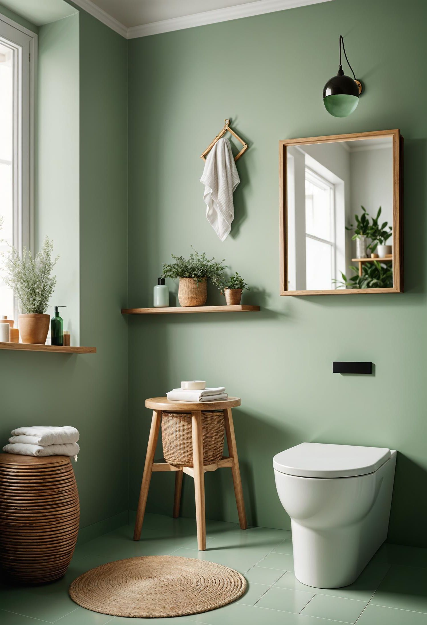 22. Nordic-Inspired Green Bathroom Calm - photo 2