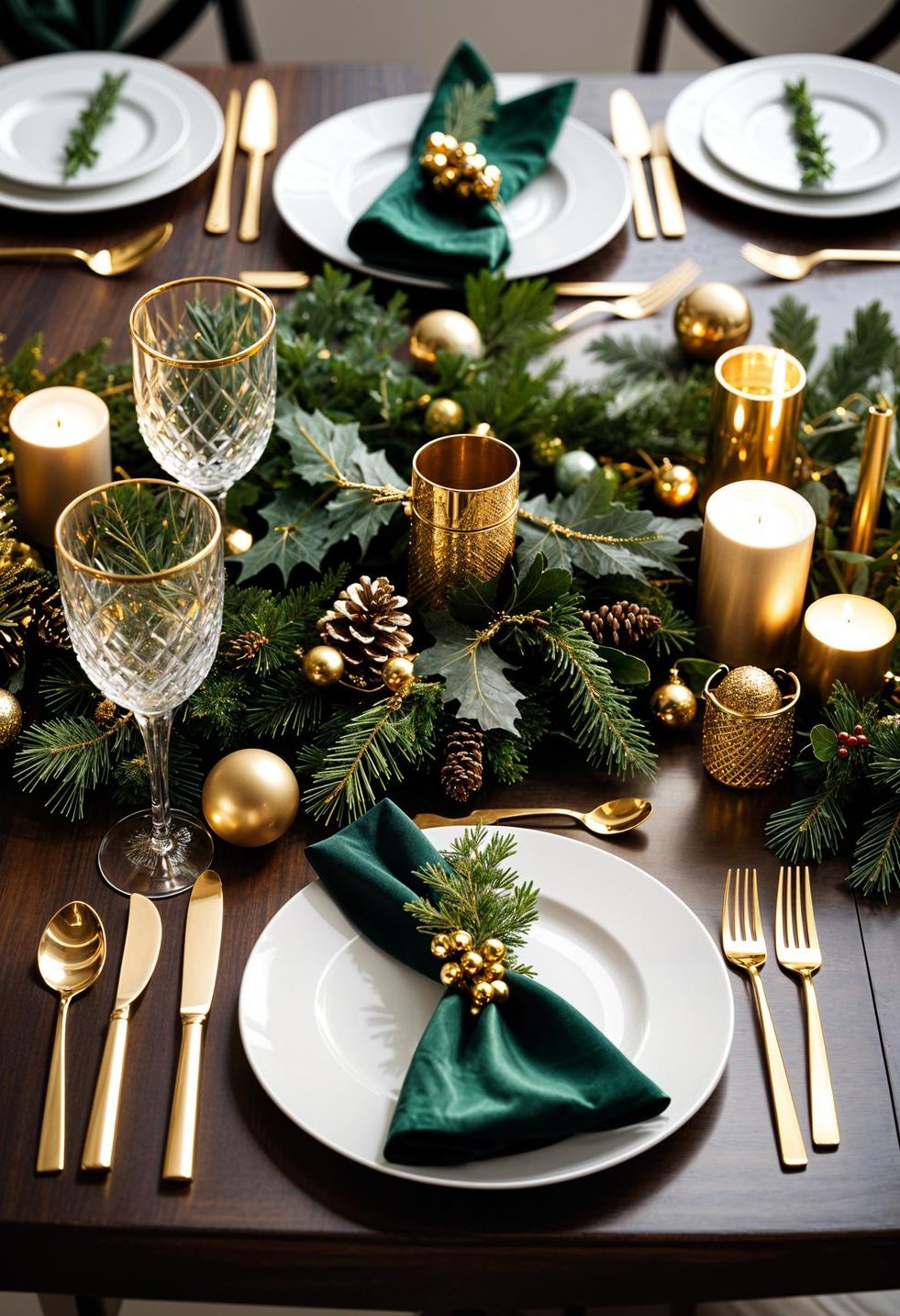 12. Gilded Christmas Table Decor Ideas - photo 2