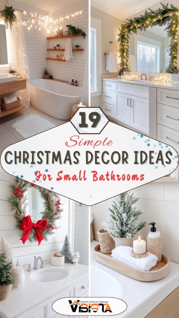 19 Simple Christmas Decor Ideas for Small Bathrooms