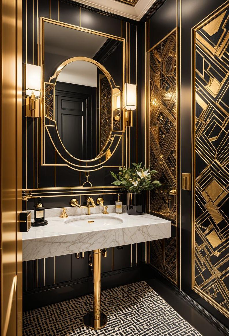 9. Art Deco Powder Room Ideas - photo 2