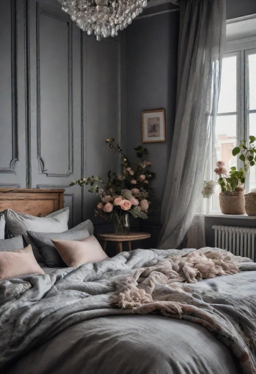 37. Shabby Chic Bedroom with Soft Florals