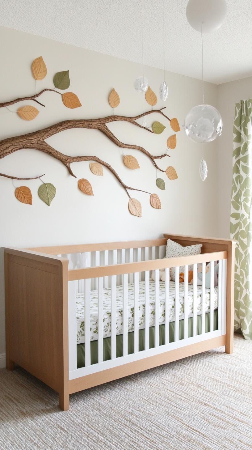 11. Woodland Walk with Branch Mobiles and Leaf Prints - photo 2