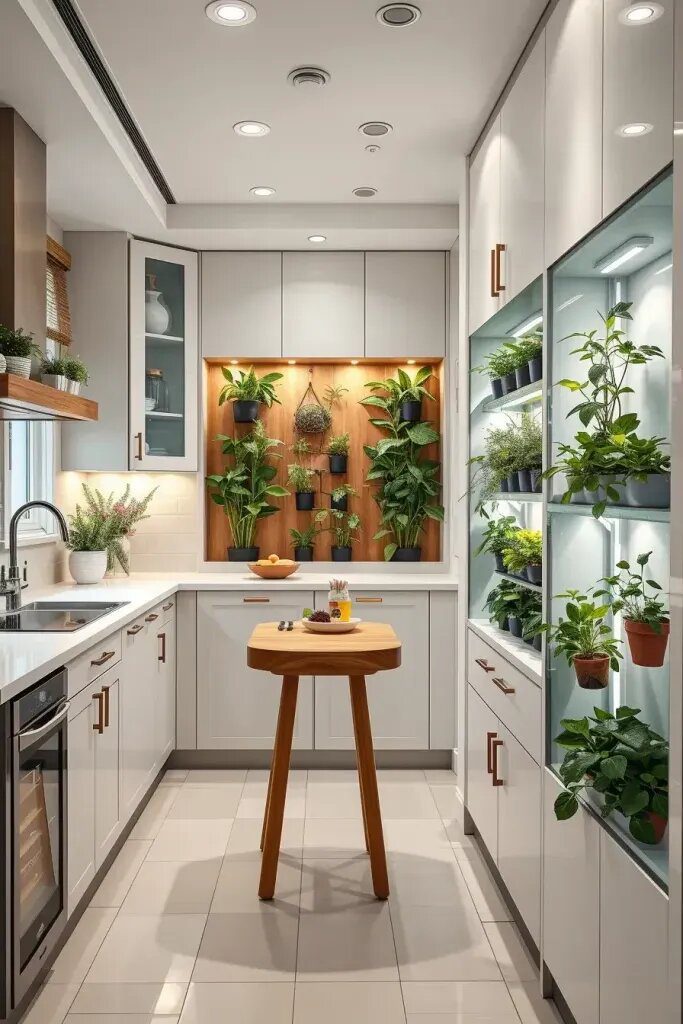 Transforming Cooking Spaces with Vertical Gardens