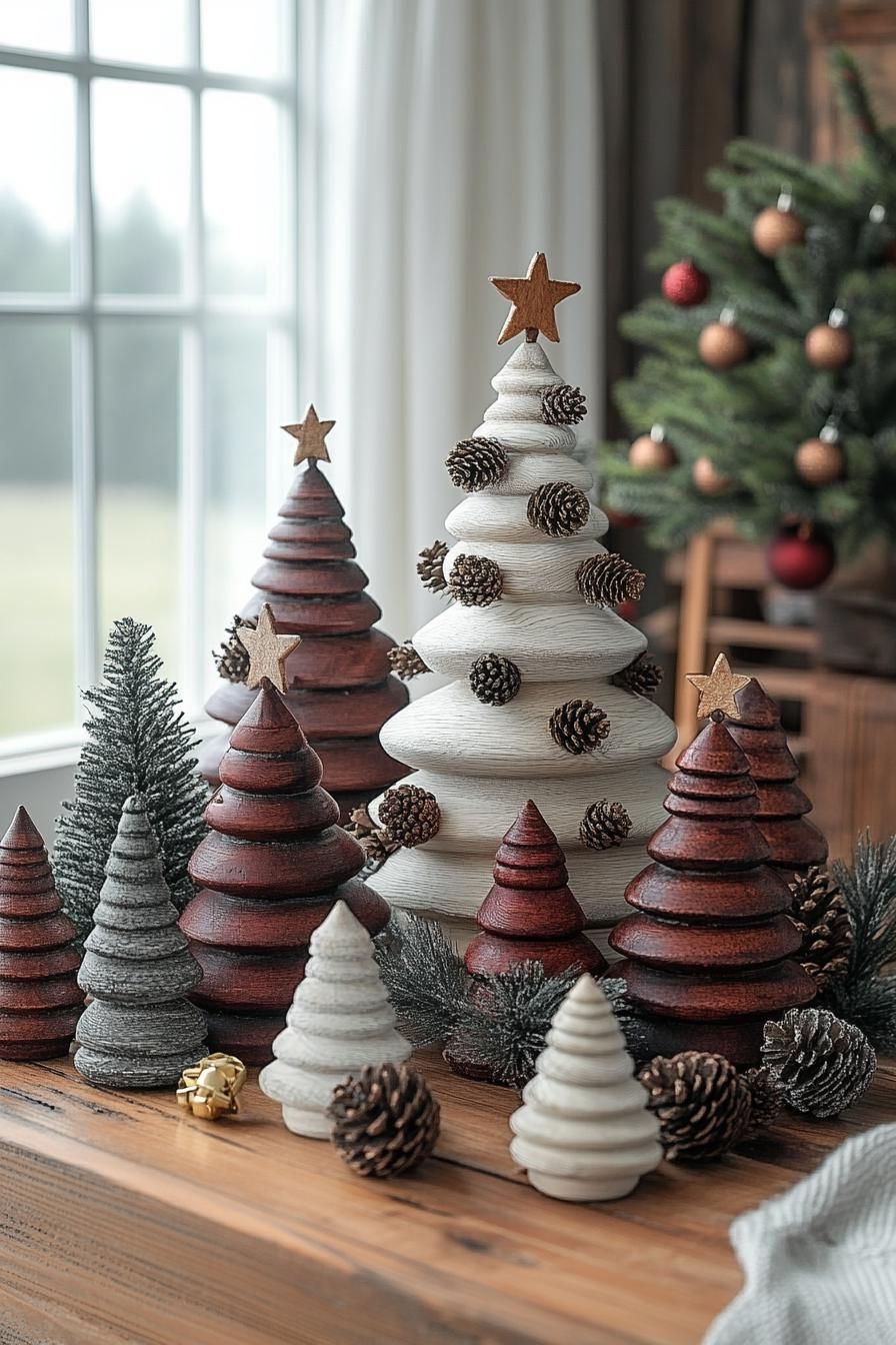 7. Rustic Wooden Christmas Tree Collection - photo 2