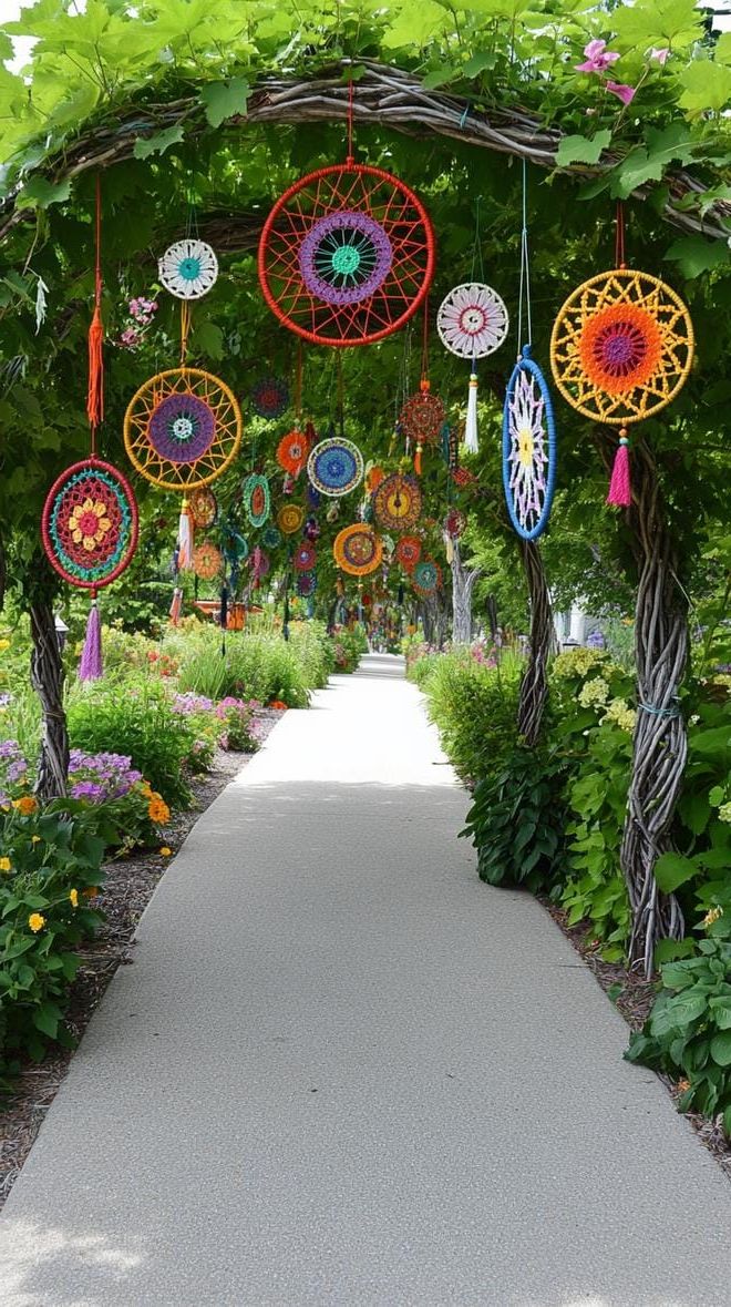 31. A Vine-Twisted Arbor Hung with Dreamcatchers