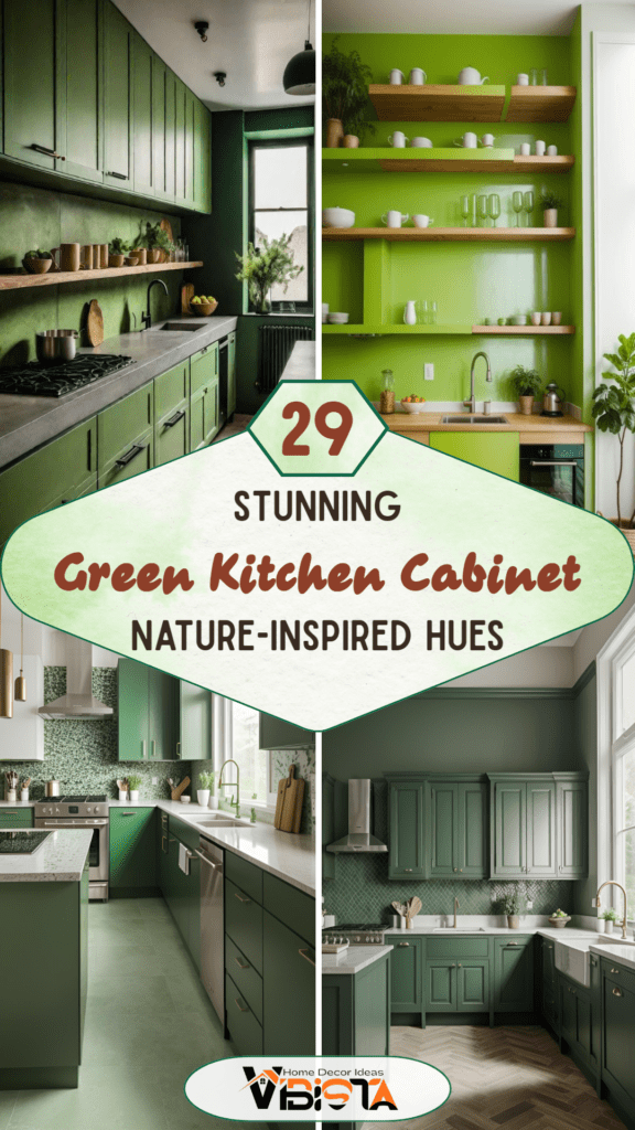 29 Stunning Green Kitchen Cabinet Ideas: Lush, Nature-Inspired Hues