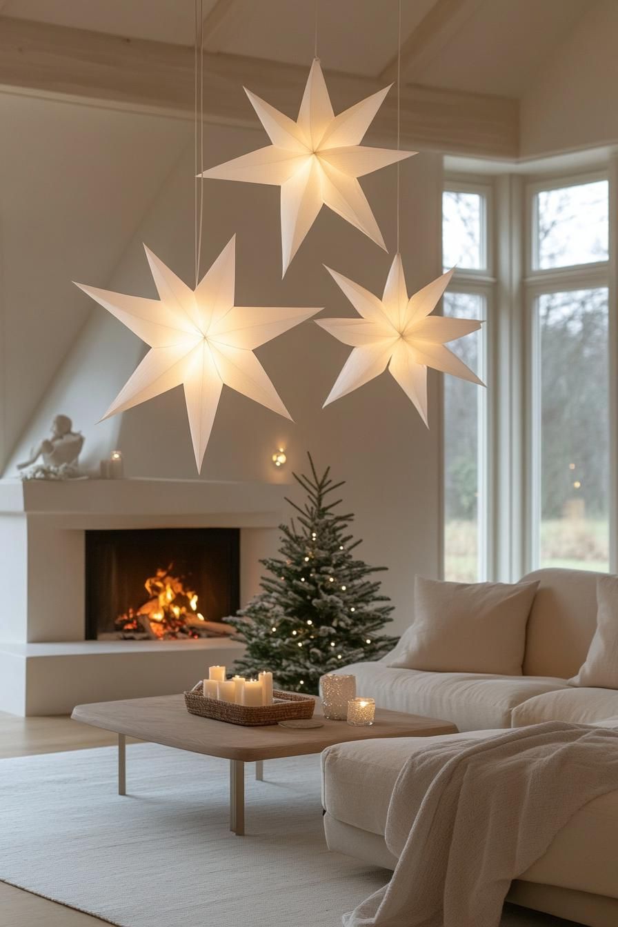 7. Glittering Paper Star Lantern Ideas