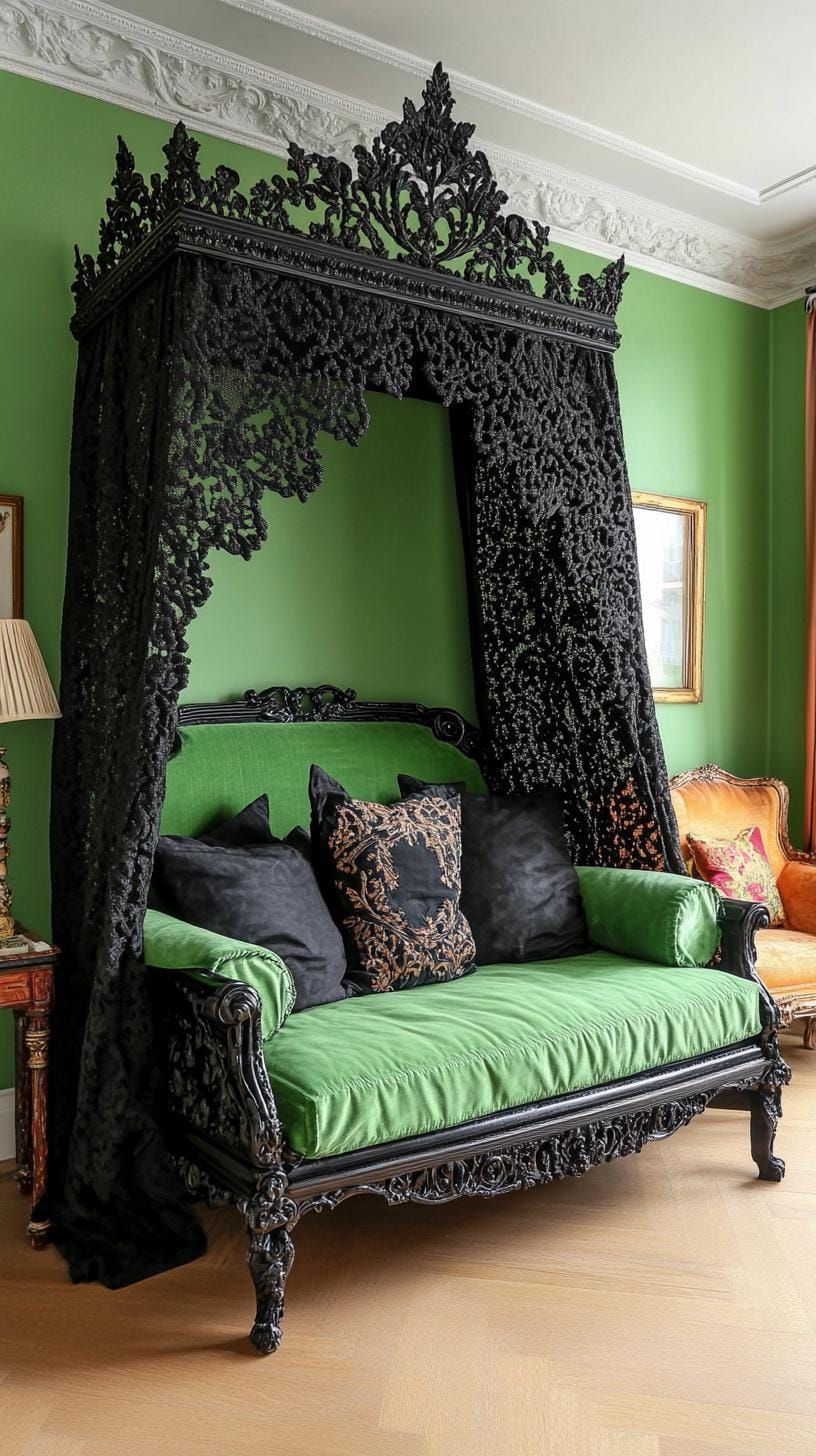 5. Gothic Glamour Bedroom Design Idea - photo 3