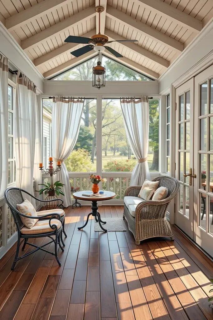 Charming Porches With French Or Sliding Doors
