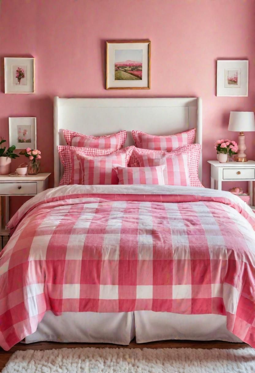 56. Peppermint Pink Bed Styling