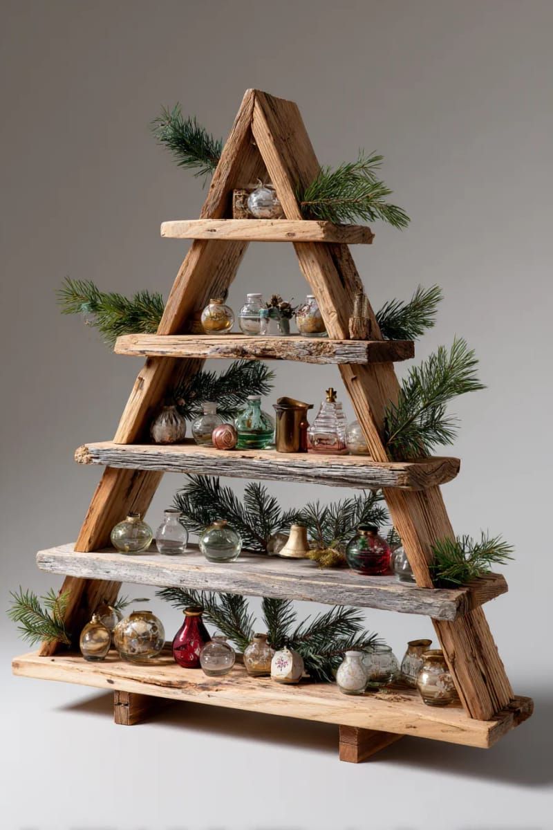 16. Tree-shaped shelf with vintage mini ornaments - photo 2