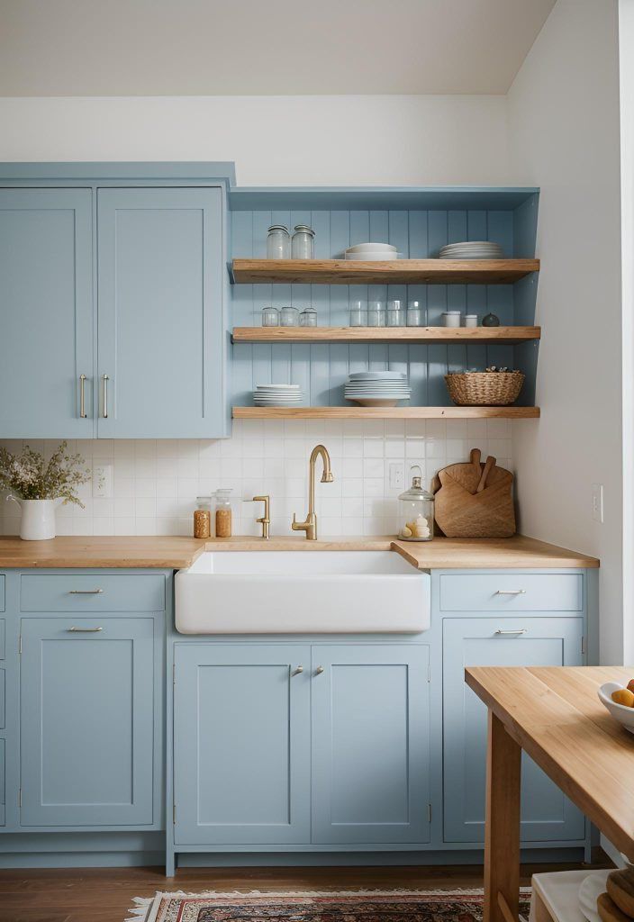 15. Chic Blue Cabinet Pairings