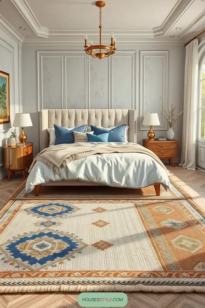 Layered Area Rugs for Extra Warmth