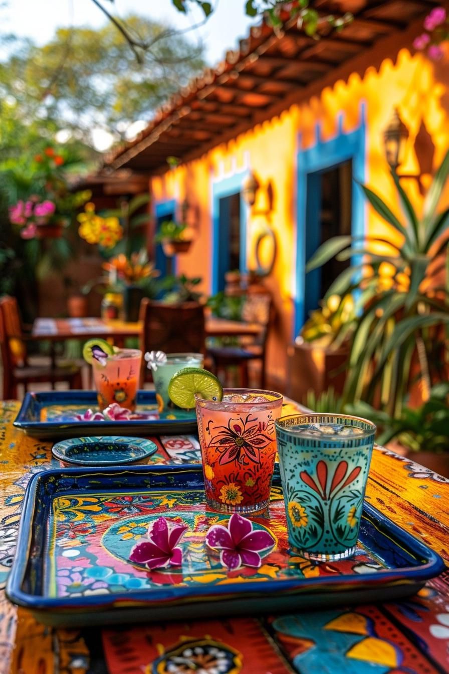 12. Colorful Trays for Mexican Hospitality