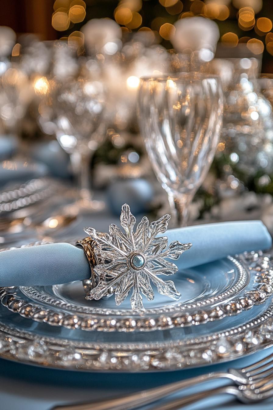 3. Frosty Blue Table Settings