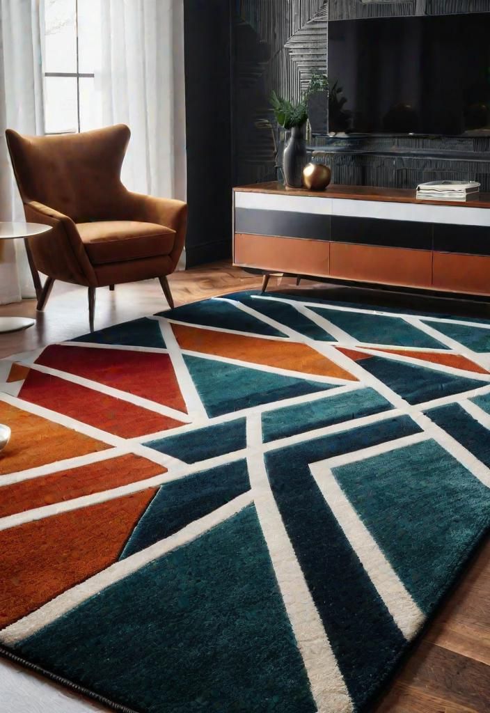 7. Geometric Rug Styling Tips