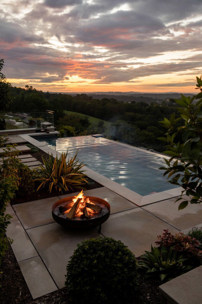 9. Infinity Pool With Sloped-Yard Views