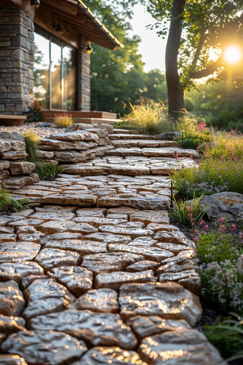 10. Natural Stone Paver Patio Looks - photo 2