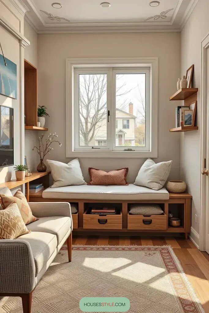Adding Built-In Seating To Small Living Rooms