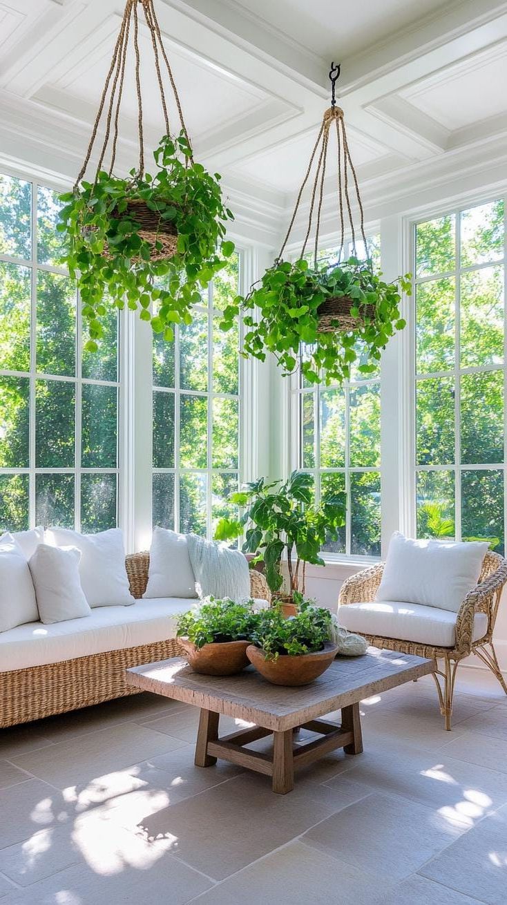 12. A Sunroom Filled With Hanging Plants - photo 2