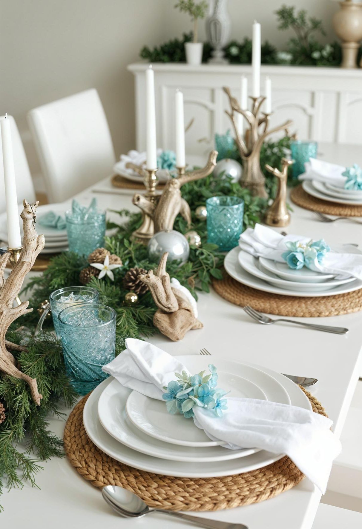 15. Coastal Christmas Table Setting Ideas - photo 2