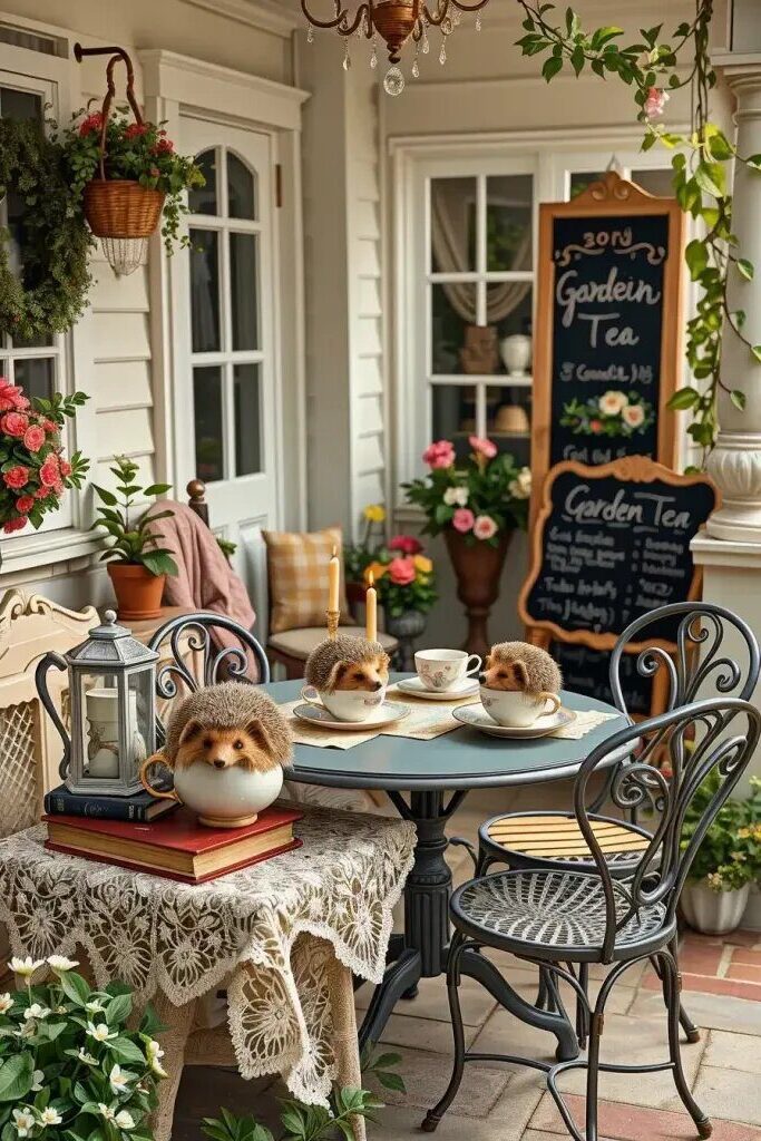 1. Cozy Hedgehogs Napping in Teacup Beds - photo 2