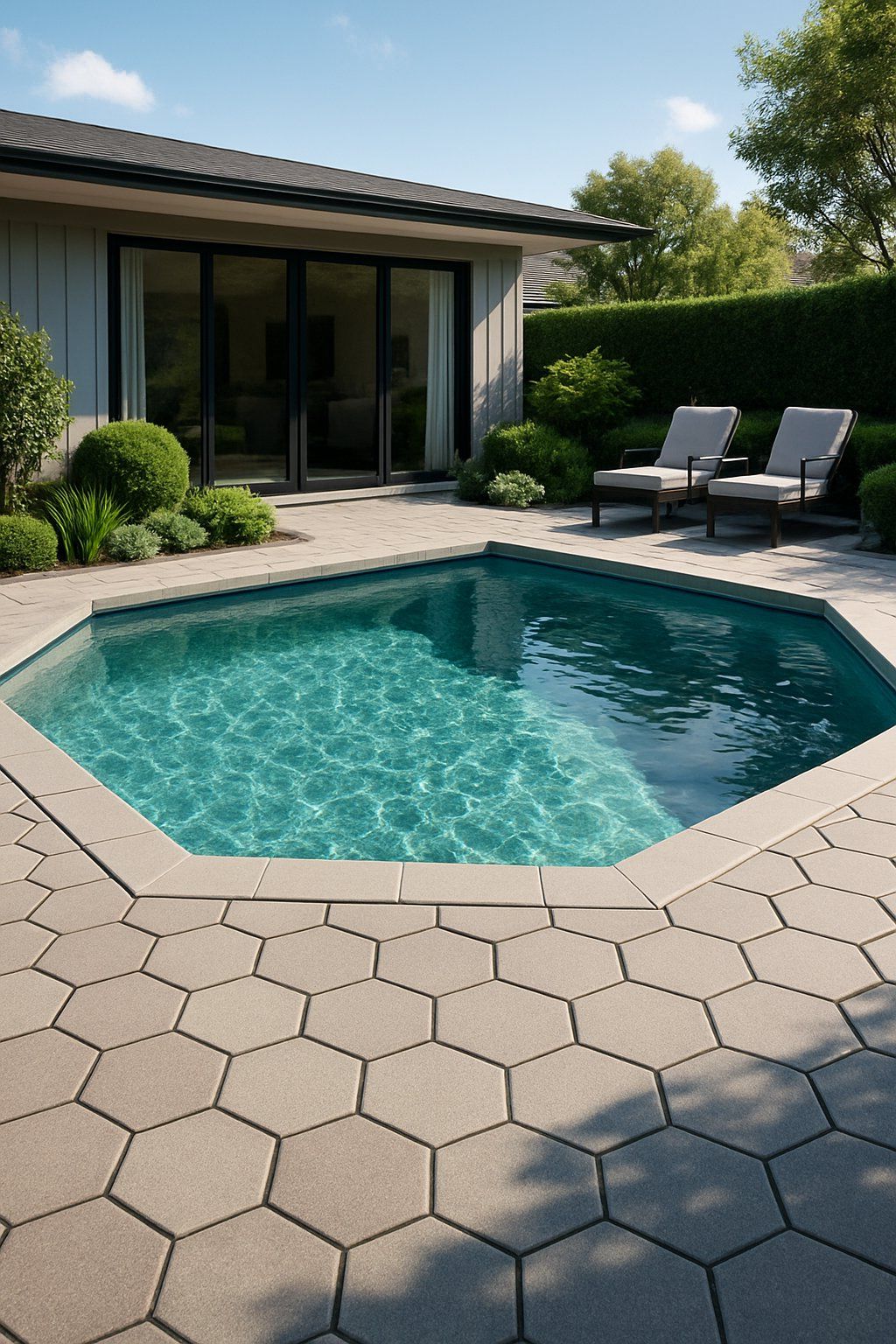 6. Hexagonal Pool Decks