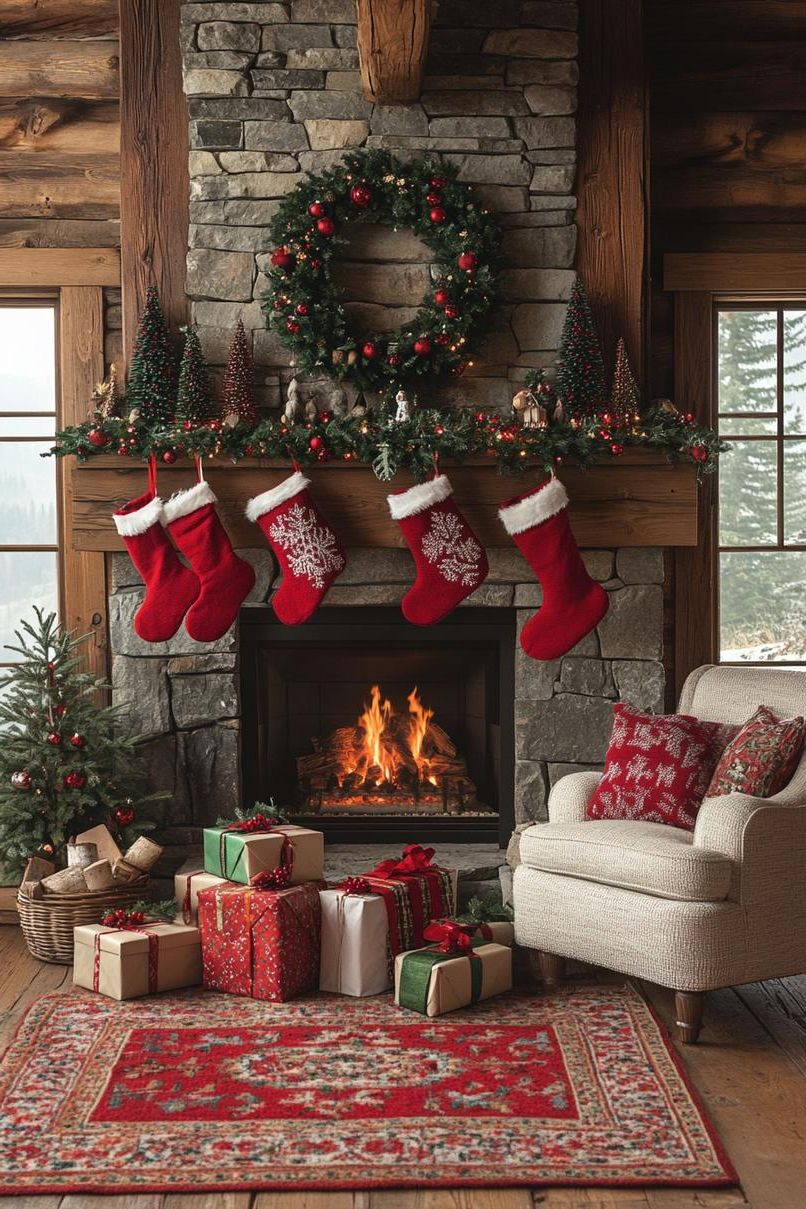14. Knitted Garland Ideas for Christmas