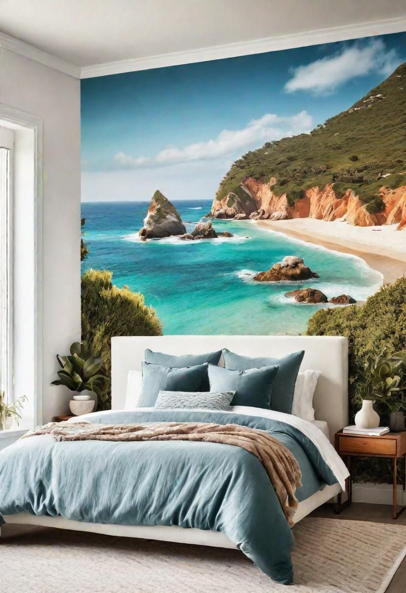 7. Statement Beach Wall Murals