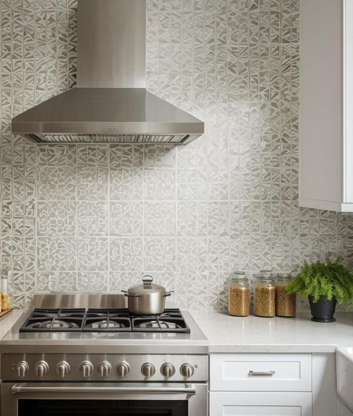 31. How to Stencil a Tile Backsplash
