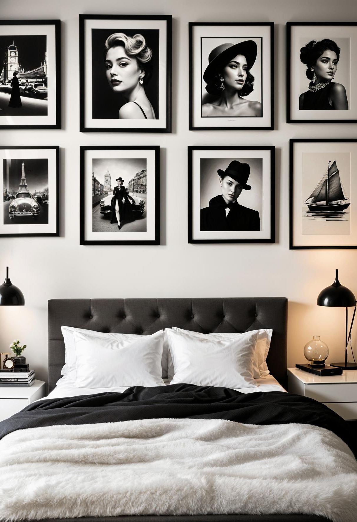 4. Vintage Fashion Photo Gallery Wall