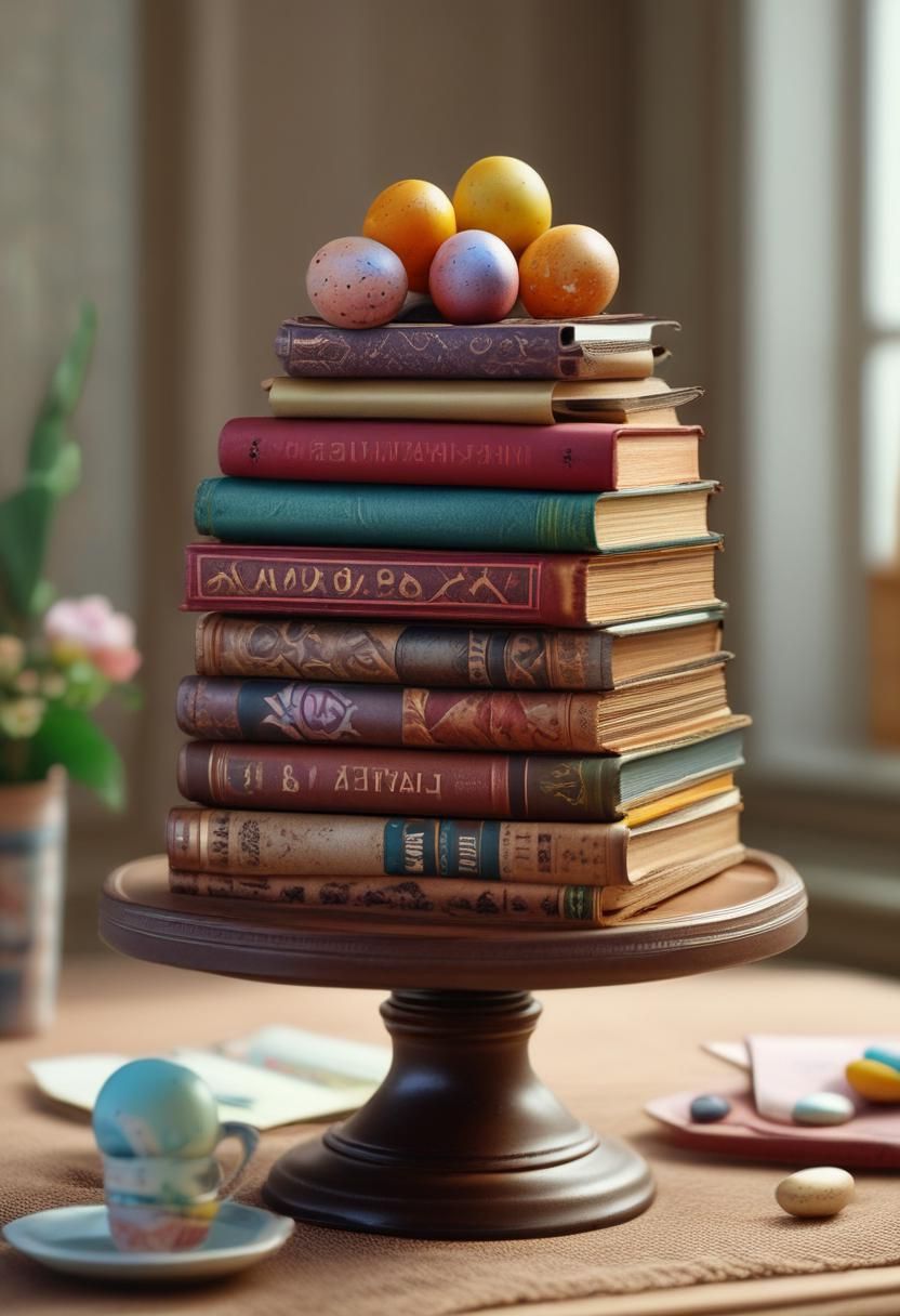 16. Egg Stand from Vintage Books