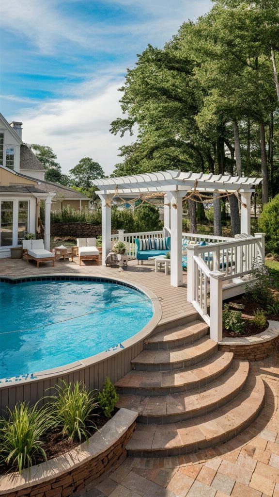 16. Wrap the Pool in Wood Panels