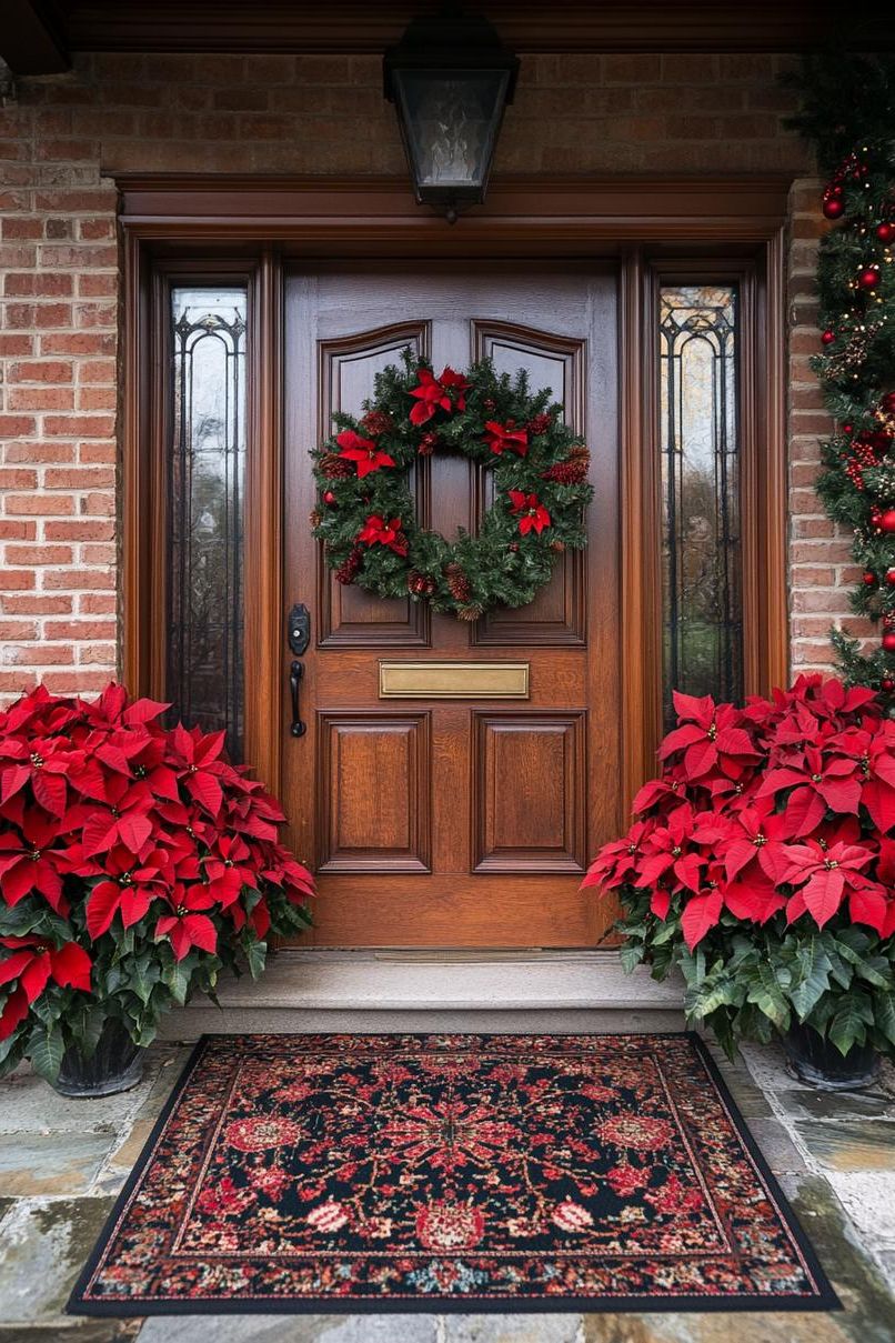 7. Layered Holiday Doormat Styling