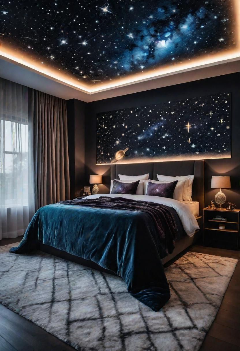 7. Starry Night Bedroom Sanctuary